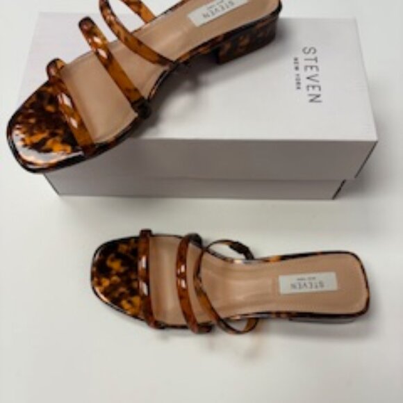 Steve Madden Harvey Tortoise Strappy Slide Sandal - Picture 1 of 7